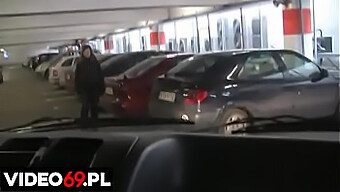 A Young Girl Performs Oral Sex In A Parking Lot Near A Shopping Mall